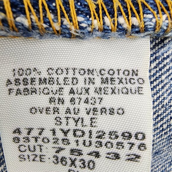 Polo Jeans Co. Jeans Mens 36x30 Blue Denim Baggy High Rise Pants - Picture 12 of 12